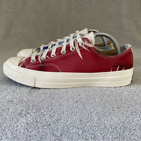 Converse Men 8 Hawaiian Tropical All Star Low Renew Sneaker Shoes Red Blue Beige - Picture 3 of 8